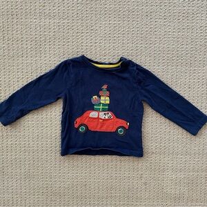 Baby Boden long sleeve Christmas appliqué shirt dog car gifts 18-24